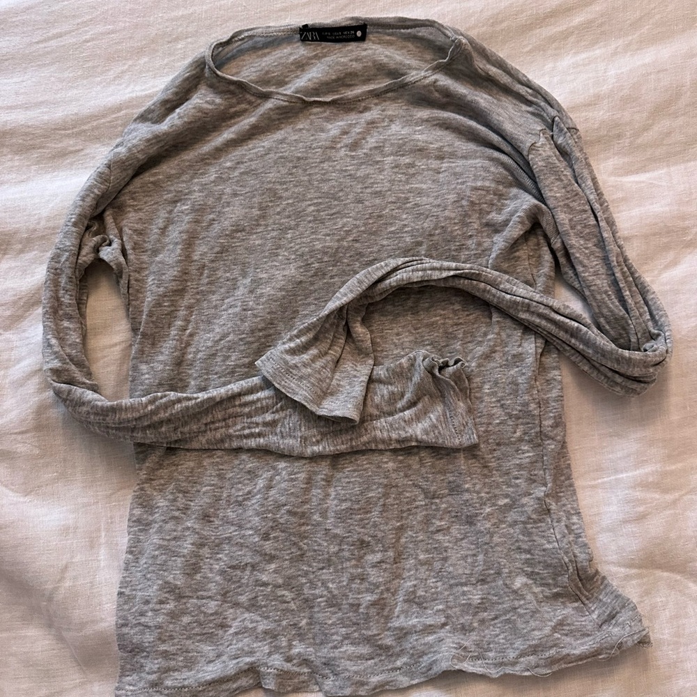 ☀️Zara Semi Sheer Long Sleeve